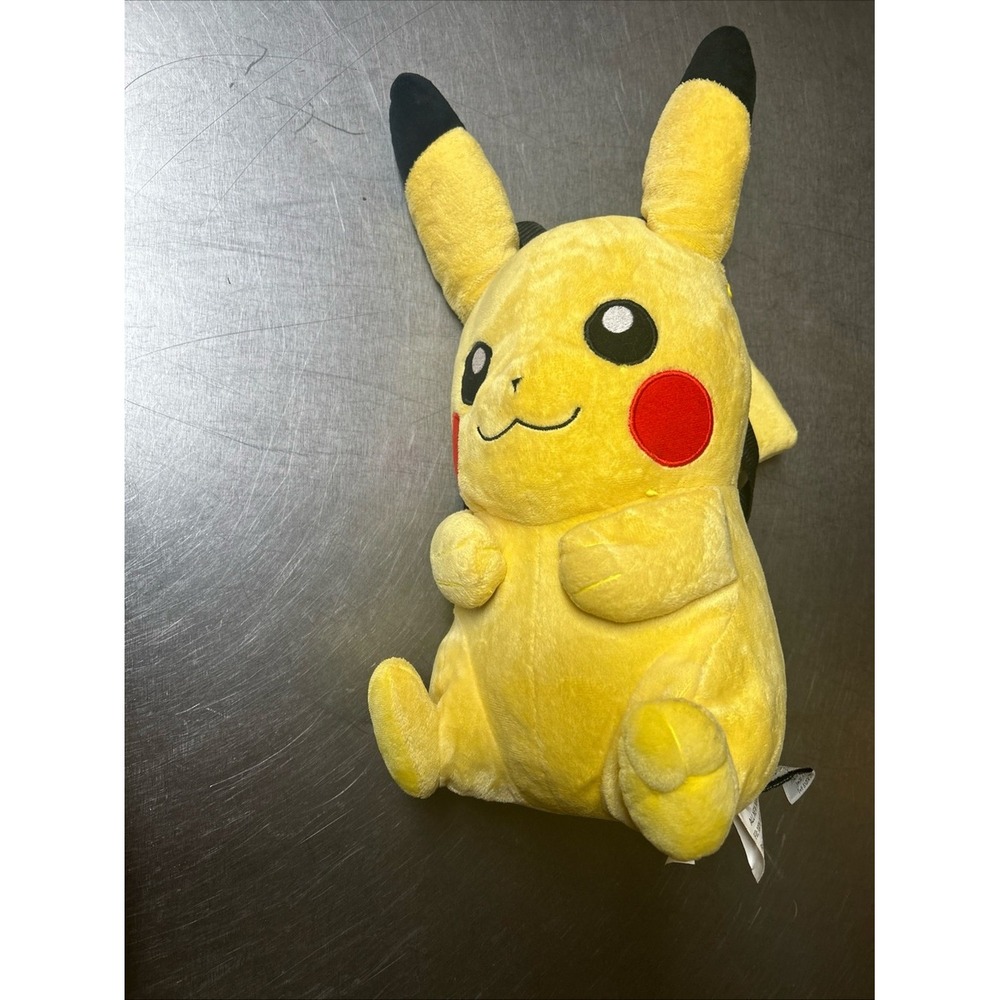 Pokemon Pikachu Plush Mini Backpack Yellow Stuffed Animal Bag Adjustable Straps